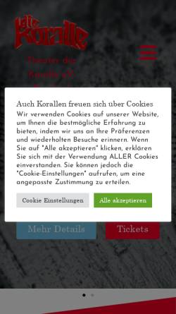 Vorschau der mobilen Webseite www.diekoralle.de, Bruchsal, Die Koralle e.V.