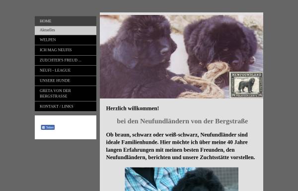 Vorschau von www.neufundlaender-hund.de, Von der Bergstrasse