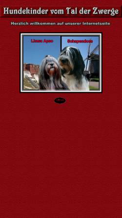Vorschau der mobilen Webseite www.hundekinder-vom-tal-der-zwerge.de, Vom Tal der Zwerge