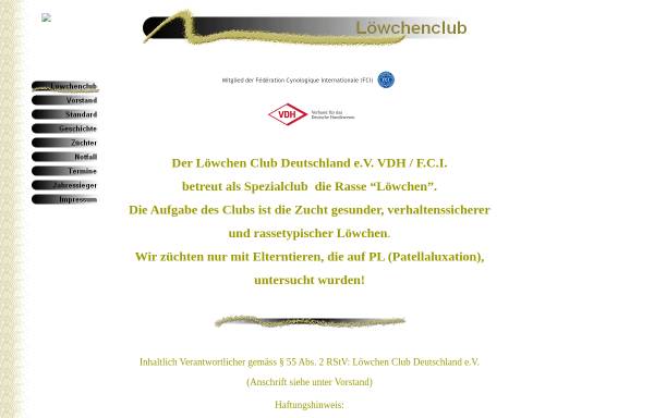 Vorschau von www.loewchenclub-deutschland.de, Löwchenclub Deutschland e.V.