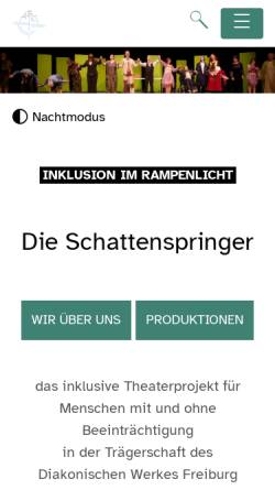 Vorschau der mobilen Webseite www.dieschattenspringer.de, Freiburg, Die Schattenspringer