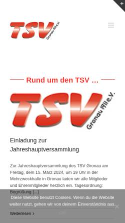 Vorschau der mobilen Webseite www.tsv-gronau.de, Gronau, Schmalzhafenbühne