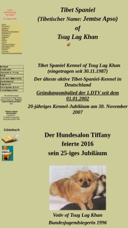 Vorschau der mobilen Webseite tibetspaniel-behrendt.de, Tsug Lag Kang