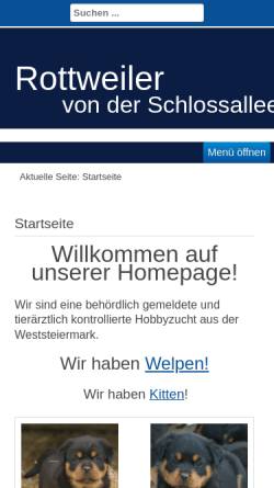 Vorschau der mobilen Webseite www.rottweilerzucht.at, Von der Schlossallee