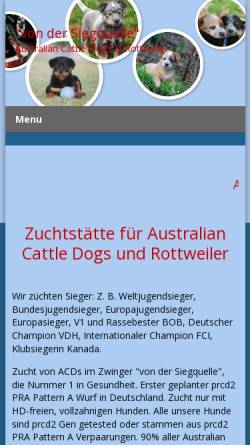 Vorschau der mobilen Webseite www.vondersiegquelle.de, Von Der Siegquelle