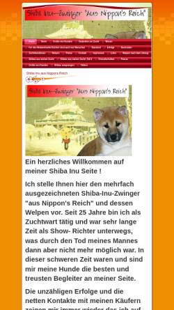 Vorschau der mobilen Webseite www.shiba-inu-zwinger.de, Aus Nippon`s Reich