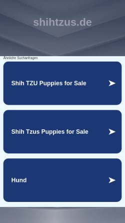 Vorschau der mobilen Webseite www.shihtzus.de, Of happy little Dog