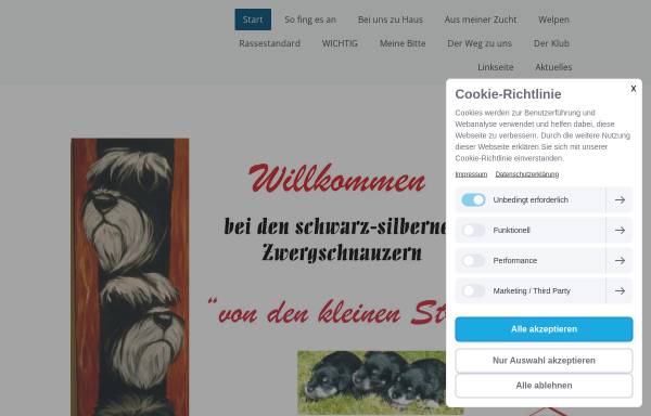 Vorschau von www.von-den-kleinen-strolchen.de, Zwergschnauzer von den kleinen Strolchen