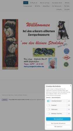 Vorschau der mobilen Webseite www.von-den-kleinen-strolchen.de, Zwergschnauzer von den kleinen Strolchen