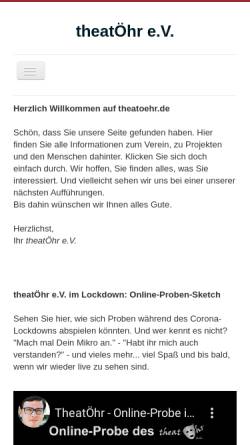 Vorschau der mobilen Webseite www.theatoehr.de, Öhringen, TheatÖhr e.V.