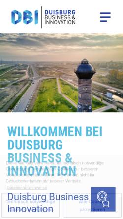 Vorschau der mobilen Webseite www.duisburg-business.de, Gesellschaft für Wirtschaftsförderung Duisburg mbH (GFW)