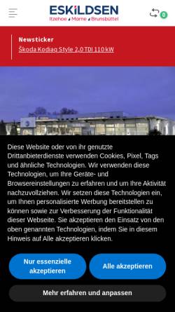 Vorschau der mobilen Webseite eskildsen.sh, Eskildsen GmbH & Co KG