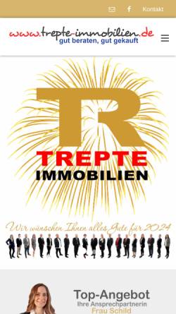 Vorschau der mobilen Webseite www.trepte-immobilien.de, Trepte-Immobilien GmbH