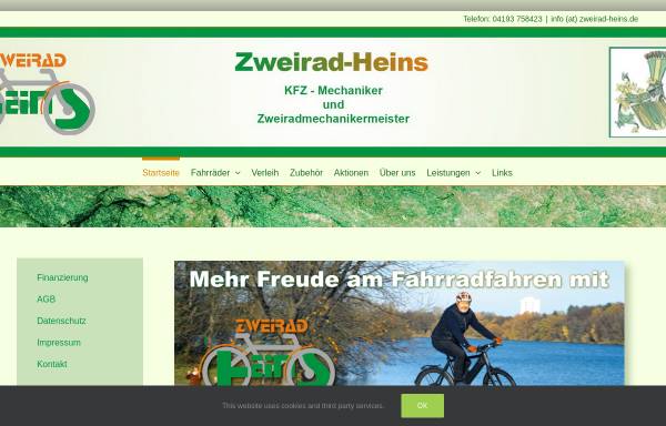 Vorschau von www.zweirad-heins.de, Zweirad-Heins, Hans-Dieter Heins