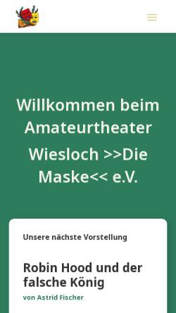 Vorschau der mobilen Webseite www.theater-diemaske.de, Wiesloch, Die Maske Amateurtheater Wiesloch e. V.