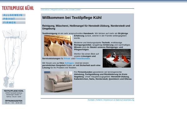 Vorschau von www.textilpflege-kuehl.de, Textilpflege Kühl
