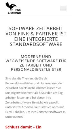 Vorschau der mobilen Webseite www.finksoftware.de, Fink Software GmbH