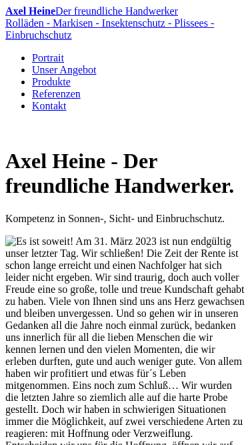 Vorschau der mobilen Webseite www.axelheine.de, Axel Heine