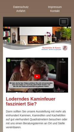 Vorschau der mobilen Webseite www.kachelofen-und-kamin.de, Kachelofen und Kamin, Dieter Brose