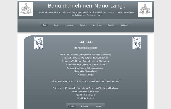 Vorschau von www.mariolange-bauunternehmen.de, Mario Lange Bauunternehmen
