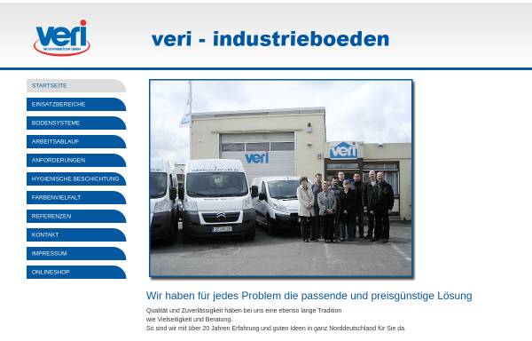Vorschau von www.industrieboeden-veri.de, Veri Kunststofftechnik GmbH