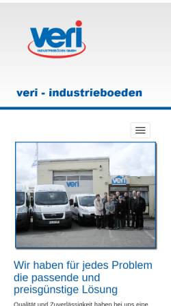 Vorschau der mobilen Webseite www.industrieboeden-veri.de, Veri Kunststofftechnik GmbH