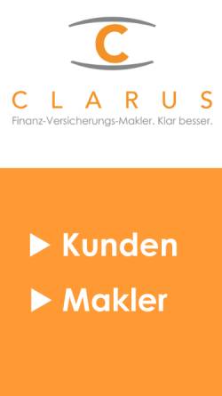 Vorschau der mobilen Webseite www.clarus.de, Clarus GmbH
