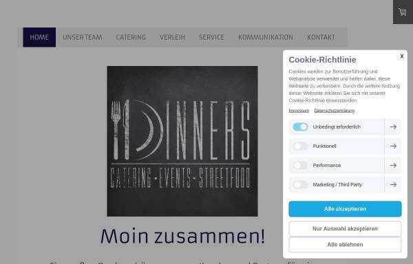 Vorschau von www.dinners.de, Dinners´ Veranstaltungsservice, Martin Hüpenbecker