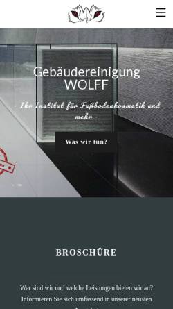 Vorschau der mobilen Webseite www.wolffgeb.de, Gebäudereinigung Wolff GmbH