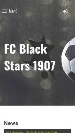 Vorschau der mobilen Webseite www.blackstars.ch, FC Black-Stars Basel