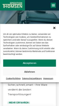 Vorschau der mobilen Webseite www.leuchtenspedition.com, Leuchtenspedition Thomsen GmbH