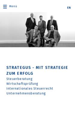Vorschau der mobilen Webseite www.strategus.de, Strategus Steuerberatungsgesellschaft mbH