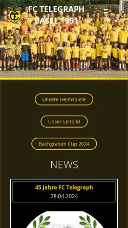 Vorschau der mobilen Webseite www.fctelegraph.ch, FC Telegraph Basel