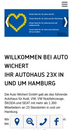 Vorschau der mobilen Webseite www.auto-wichert.de, Auto Wichert GmbH