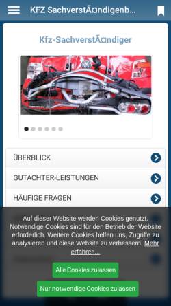 Vorschau der mobilen Webseite www.buero-roeck.de, Sachverständigenbüro Josef Röck