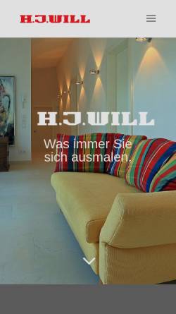 Vorschau der mobilen Webseite www.malerwill.de, Malereibetrieb H. J. Will