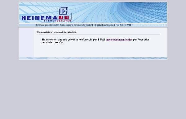 Vorschau von www.heinemann-bs.de, Steuerberater-Kanzlei Ulf-Erwin Heinemann