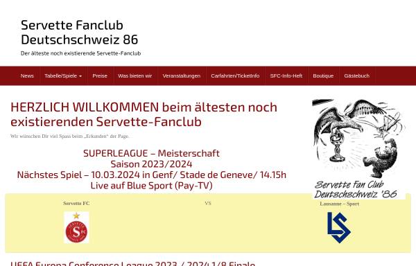 Vorschau von www.sfcds86.ch, FC Servette - Fanclub Deutschschweiz'86