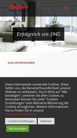 Vorschau der mobilen Webseite geiler-gmbh.de, Otto Geiler GmbH + Co KG