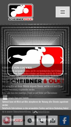 Vorschau der mobilen Webseite www.scheibner-olk.de, Motorradhändler Scheibner & Olk GmbH