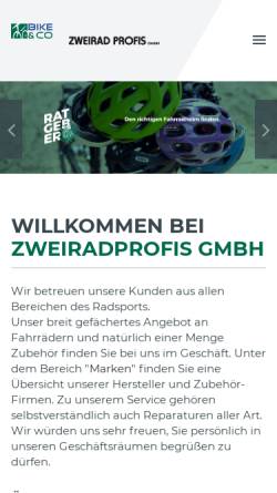 Vorschau der mobilen Webseite www.zweiradprofis.de, Die Zweiradprofis