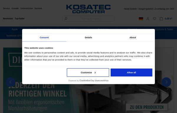 Vorschau von www.kosatec.de, Kosatec Computer GmbH