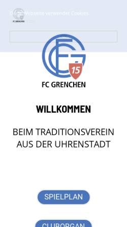Vorschau der mobilen Webseite www.fcg.ch, FC Grenchen