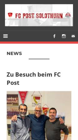Vorschau der mobilen Webseite fcpost.ch, FC Post Solothurn
