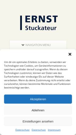 Vorschau der mobilen Webseite stuckateur-ernst.de, Stuckateur Ernst