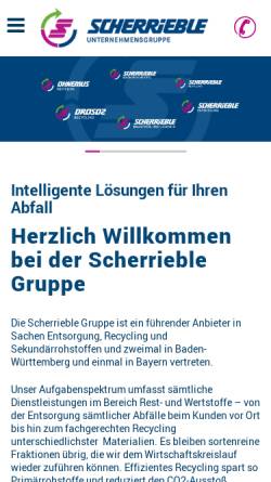 Vorschau der mobilen Webseite www.scherrieble.de, Gustav Scherrieble GmbH & Co.