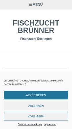 Vorschau der mobilen Webseite www.fischzucht-bruenner.de, Fischzucht Brünner GbR
