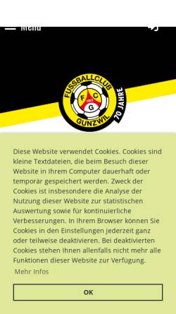 Vorschau der mobilen Webseite www.fcgunzwil.ch, FC Gunzwil