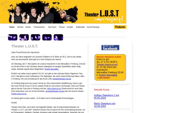 Vorschau von www.theater-lust.de, Theater L.U.S.T.