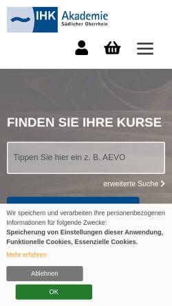 Vorschau der mobilen Webseite www.ihk-bz.de, IHK-Bildungszentrum